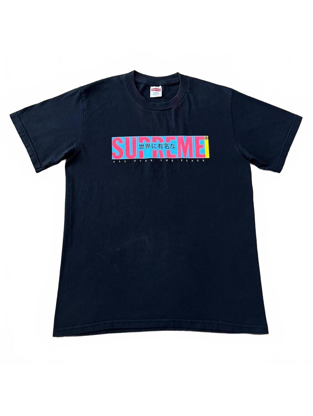 Supreme All Over The Place Graphic Printed T Shirt Black Size Small